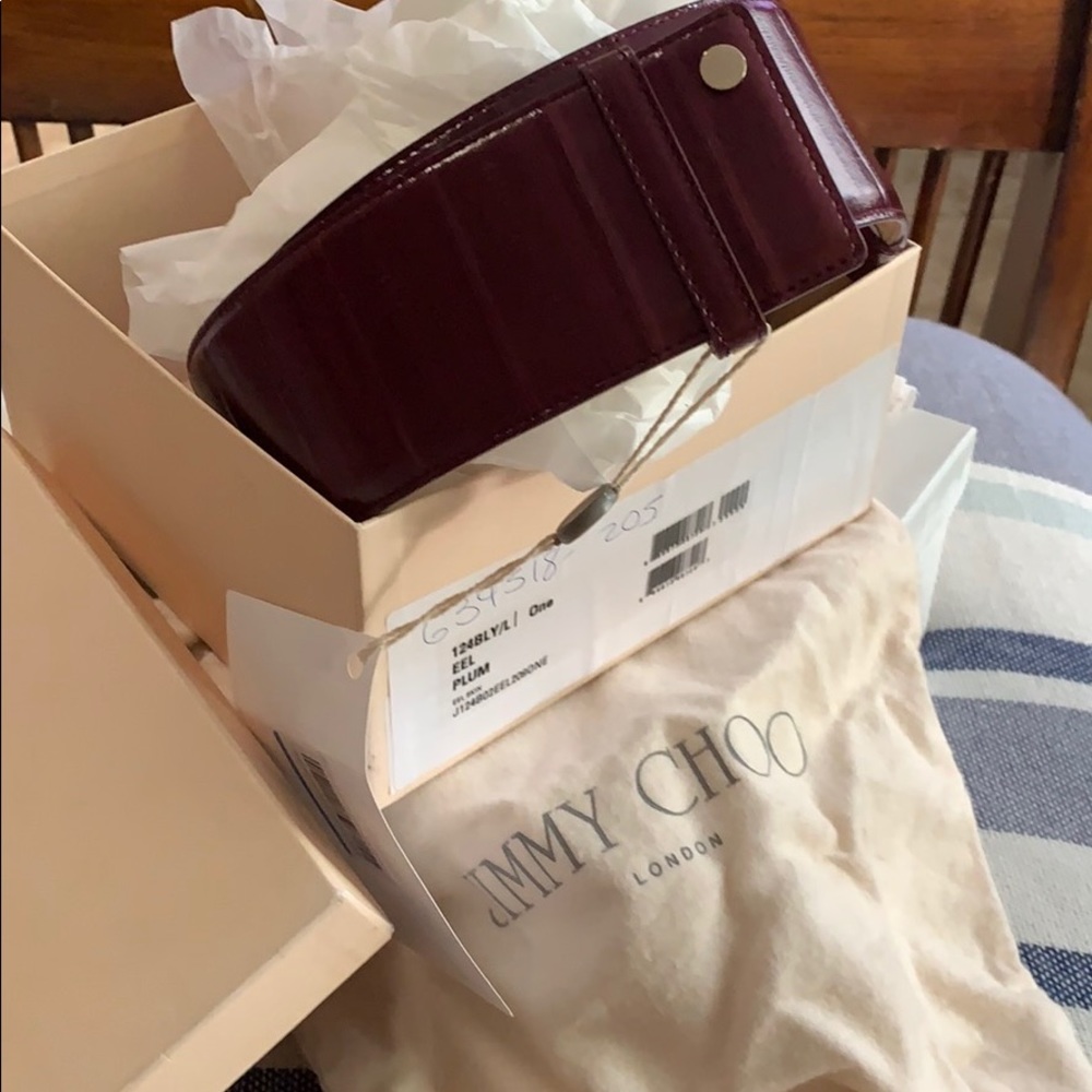 Jimmy Choo London belt wine/plum color